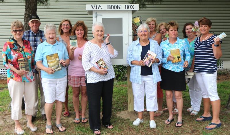Shown are (l-r) Kathy Osterholm, VIA book club chair; Fred Ward, D.F. Quillen and Sons General Contractors; Phyllis Stone; Pat O'Brien; Cynthia Ritthaler, VIA conservation chair; Jane Starr, VIA public issues chair; Jean Brolund; Sandy Schenning; Marjorie Lewis; Jean Schreiber; Georganna D'Archangelo; and Carole Baker. SUBMITTED PHOTO